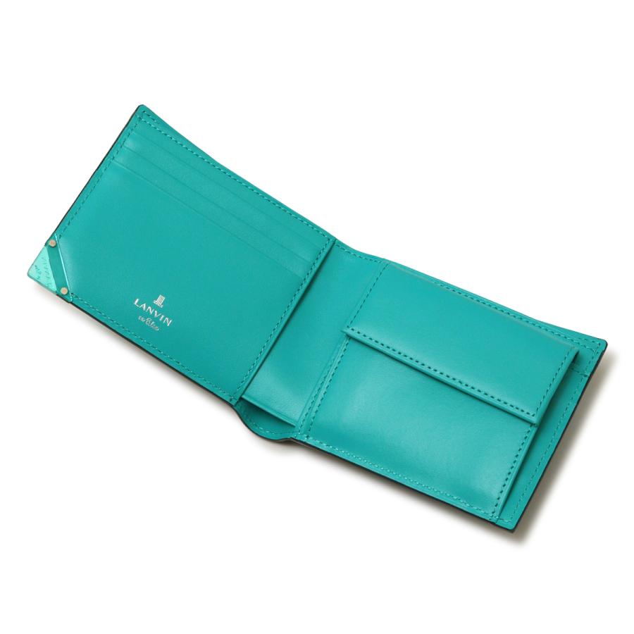 LANVIN en Bleu ランバンオンブルー 財布 二つ折り 本革 513622 アクア