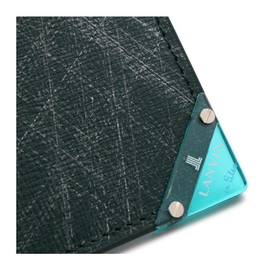 LANVIN en Bleu ランバンオンブルー 長財布 本革 かぶせ 薄型 薄い