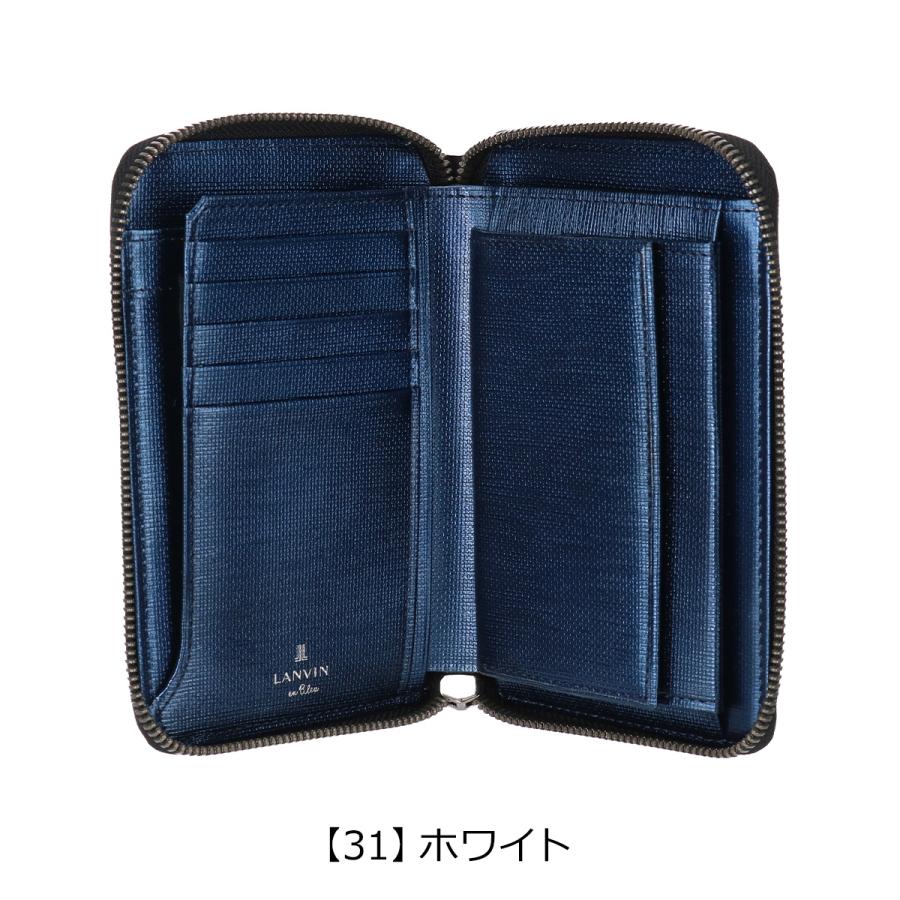 新品未使 LANVIN 折り財布 LANVIN en Bleu ランバンオンブルー 二つ折り財布 ミドルウォレット