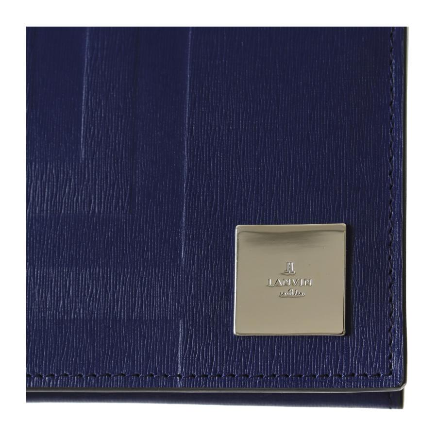 LANVIN en Bleu ランバンオンブルー 長財布 本革 かぶせ メンズ 521625