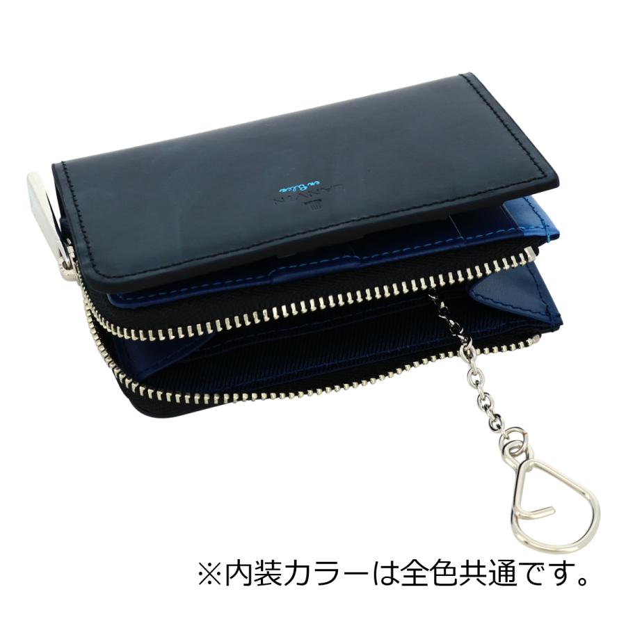 LANVIN en Bleu パスケース付き小銭入れ ダンテ　ネイビー LANVIN en Bleu 最大50%☆5/25限定 ランバン オン ブルー パスケース