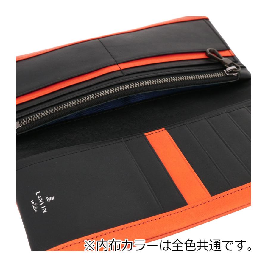 LANVIN en Bleu ランバンオンブルー 長財布 かぶせ 本革 メンズ 536605