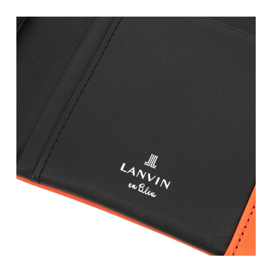 LANVIN en Bleu ランバンオンブルー 長財布 かぶせ 本革 メンズ 536605