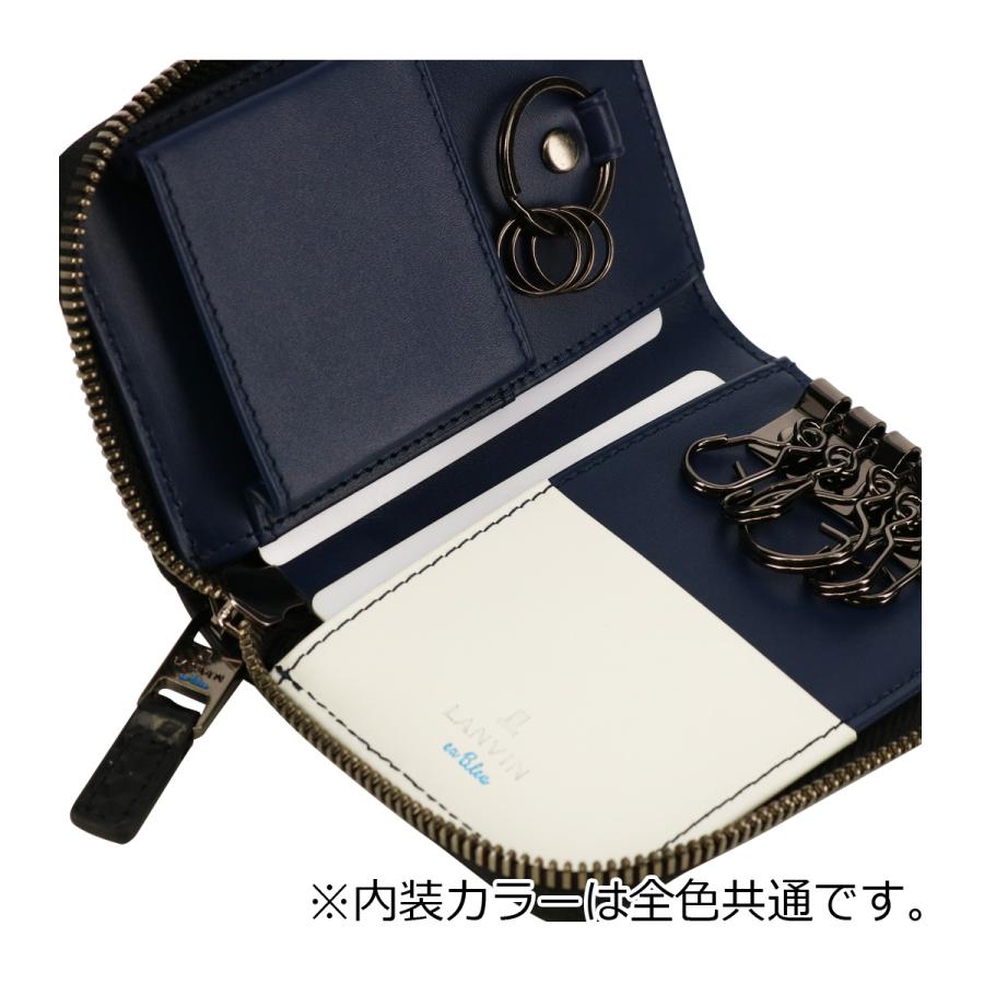 LANVIN en Bleu ランバンオンブルー キーケース 本革 撥水 メンズ