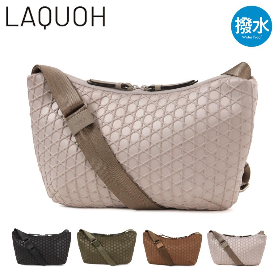 ラクーオ ショルダーバッグ 軽量 撥水 031606 籠目柄 ボンディング