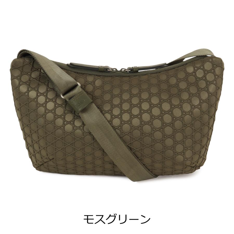 LAQUOH ラクーオ カーキ ショルダーバッグ ボディバッグ ラクーオ ショルダーバッグ 軽量 撥水 031606 籠目柄 ボンディング