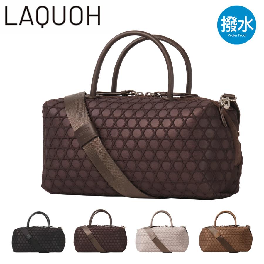 ラクーオ ミニボストンバッグ ショルダーバッグ  レディース 撥水 031687 La quoh｜ ミニショルダー カゴメエンボスボンディング クリスマス_mp クリスマス_wp ラクーオ ミニボストンバッグ ショルダーバッグ レディース 撥水