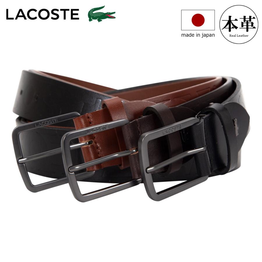 LACOSTE（ラコステ） ベルト 日本製 LB61970 LACOSTE 本革 レザー