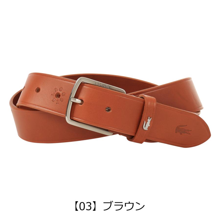 新品 ☆LACOSTE 日本製　牛革ベルト ☆茶色、ベージュ ラコステ LACOSTE ベルト LB71560 【 メンズ レザー 】 | ベルト