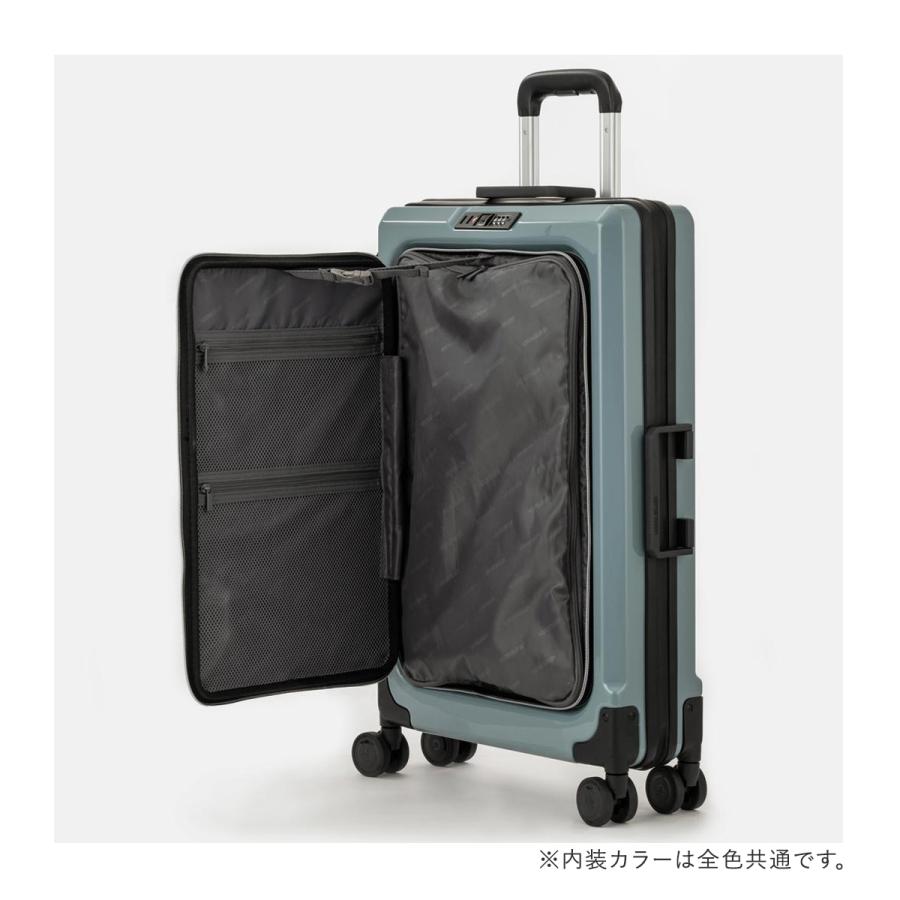 レジェンドウォーカー スーツケース 拡張キャリー フロントオープン 55L 60cm 4kg FIT 6031-60 LEGEND WALKER 1年保証 キャリーケース キャリーバッグ 薄型の画像