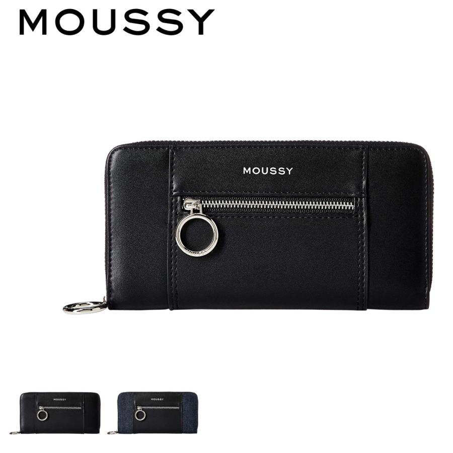 マウジー 長財布 ラウンドファスナー デニム レディース M Moussy Denim サックスバーpaypayモール店 通販 Paypayモール