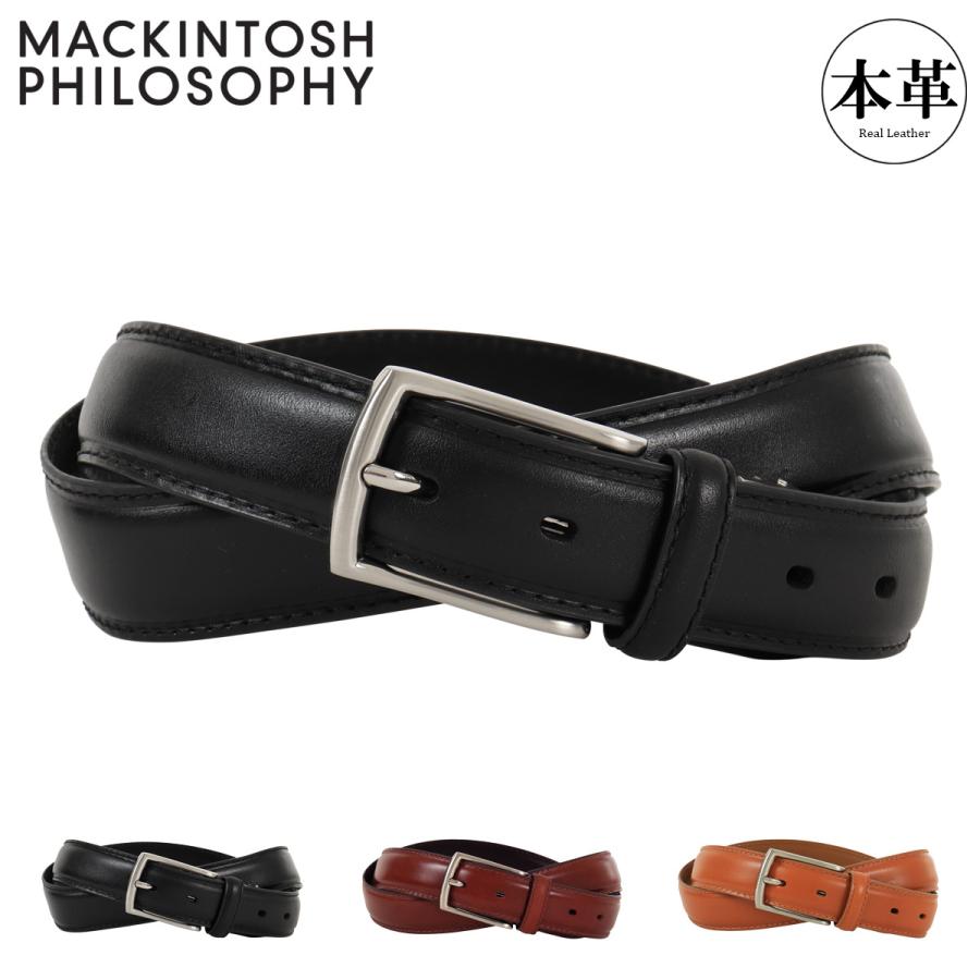 【レビュー投稿で+5％還元】マッキントッシュフィロソフィー ベルト 本革 メンズ ピンタイプ MAPB-00411 MACKINTOSH PHILOSOPHY｜ビジネス カジュアル フォーマル 牛革 レザー ブランド ギフト プレゼント 紳士 男性用 クリスマス_mp MACKINTOSH PHILOSOPHY（マッキントッシュフィロソフィー） ベルト 本