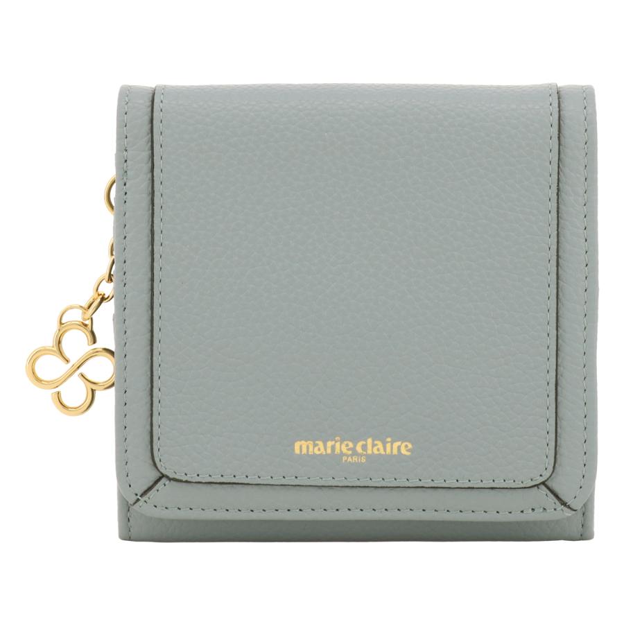 marie claire 二つ折り財布 88663 グリーン Marie Claire（マリ クレール） 二つ折り財布 ミニ財布 本革