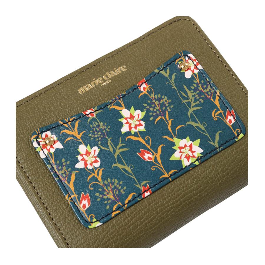 Marie Claire（マリ クレール） 二つ折り財布 ミニ財布 フラワリー