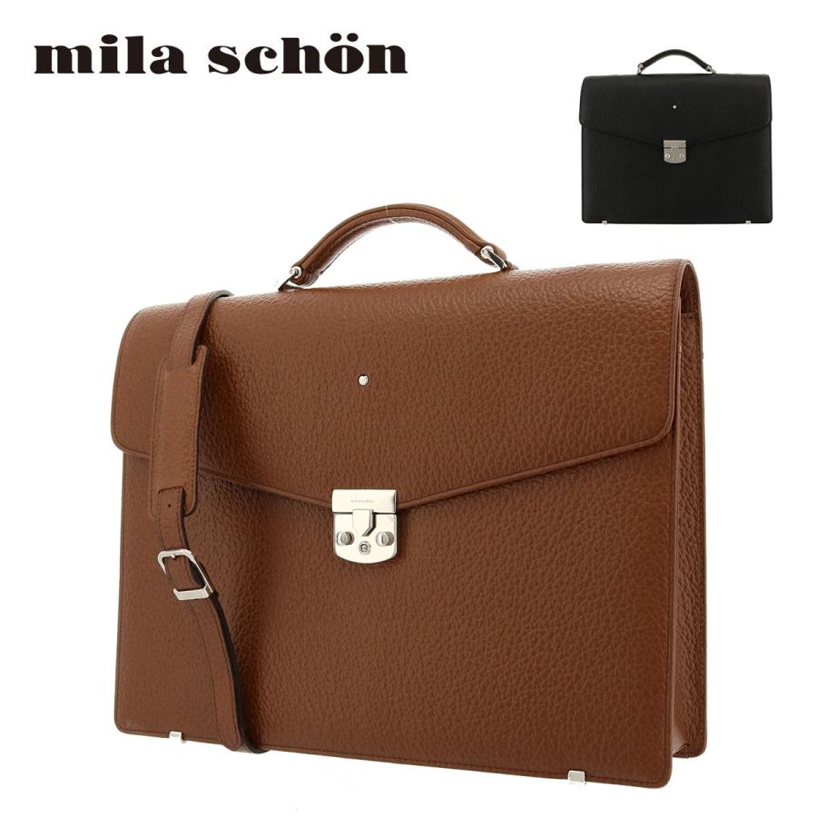 mila schon（ミラショーン） ブリーフケース 2WAY A4 鍵付 ネロ 197524