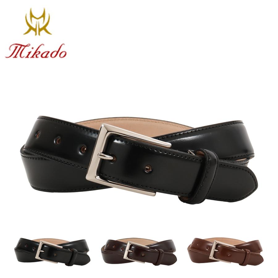 Mikado（ミカド） ベルト 馬革 本革 日本製 メンズ ピンタイプ mkb