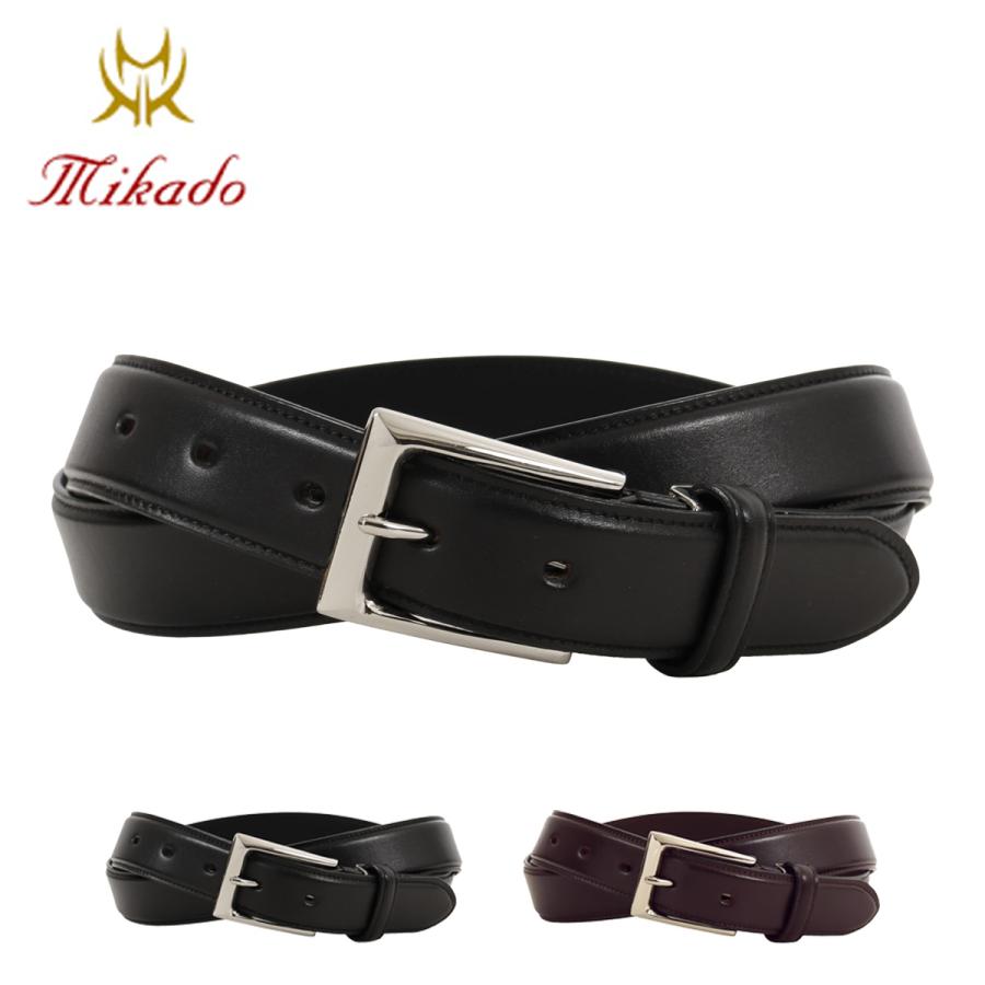 Mikado（ミカド） ベルト 本革 日本製 メンズ ピンタイプ mkb-8130123