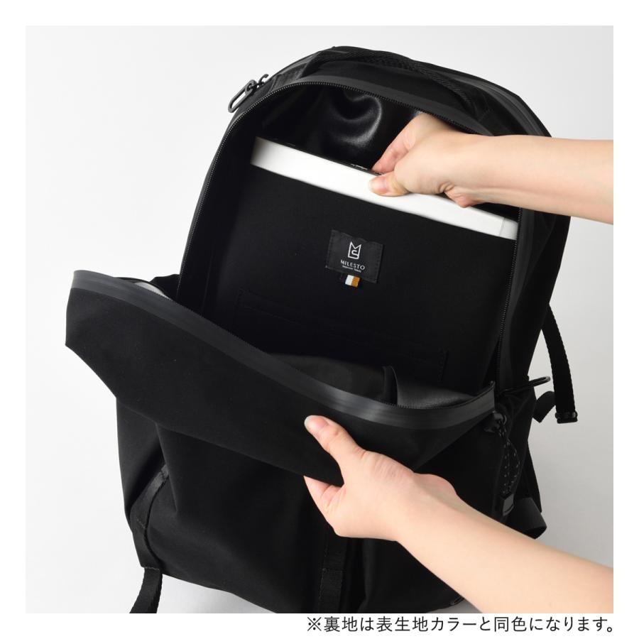 MILESTリュック（黒・13インチPC・A4・撥水） MILESTリュック（黒・13インチPC・A4・撥水）