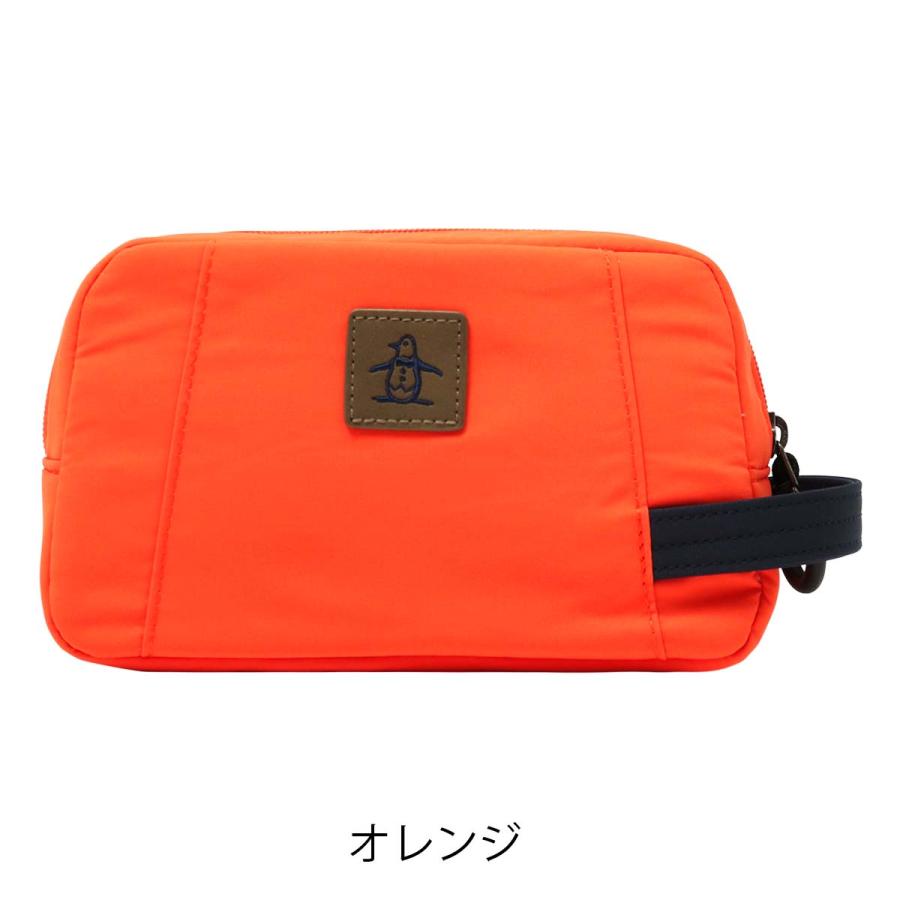 新品未使用 Munsingwear ロゴ入りポーチ 赤茶 Munsingwear（マンシングウェア） ポーチ カートポーチ ラウンドポーチ