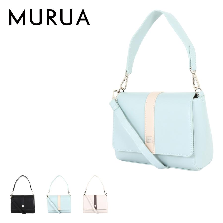 ムルーア ショルダーバッグ ミニショルダー 2way ライン レディース Mr B1044 Murua クラッチバッグ 斜め掛け シンプル 上品 大人 かわいい サックスバーpaypayモール店 通販 Paypayモール
