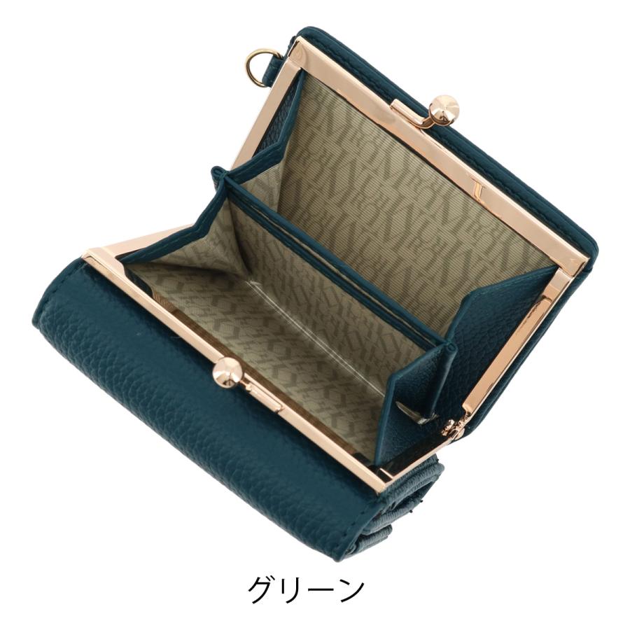 MURUA ムルーア 三つ折り財布 がま口 メタルチェーン レディース MURUA ムルーア 三つ折り財布 がま口 メタルチェーン レディース