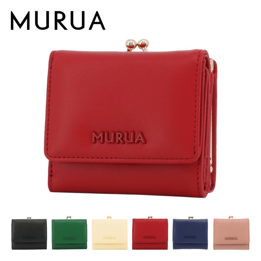 MURUA（ムルーア） 三つ折り財布 ミニ財布 シンプル レディース MR