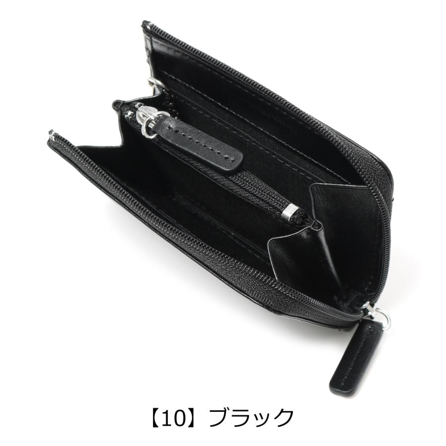 mila schon ミラショーン 小銭入れ L字ファスナー 本革 シャドウ