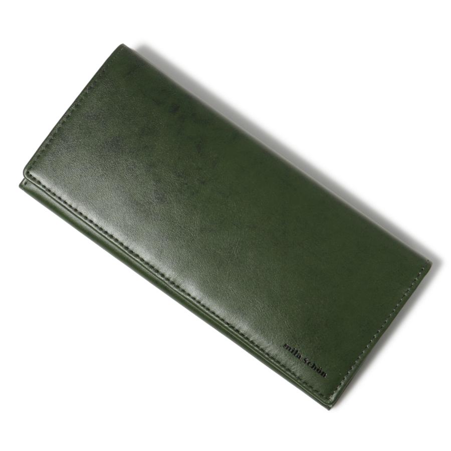 mila schon（ミラショーン） 長財布 かぶせ 本革 シャドウスムース