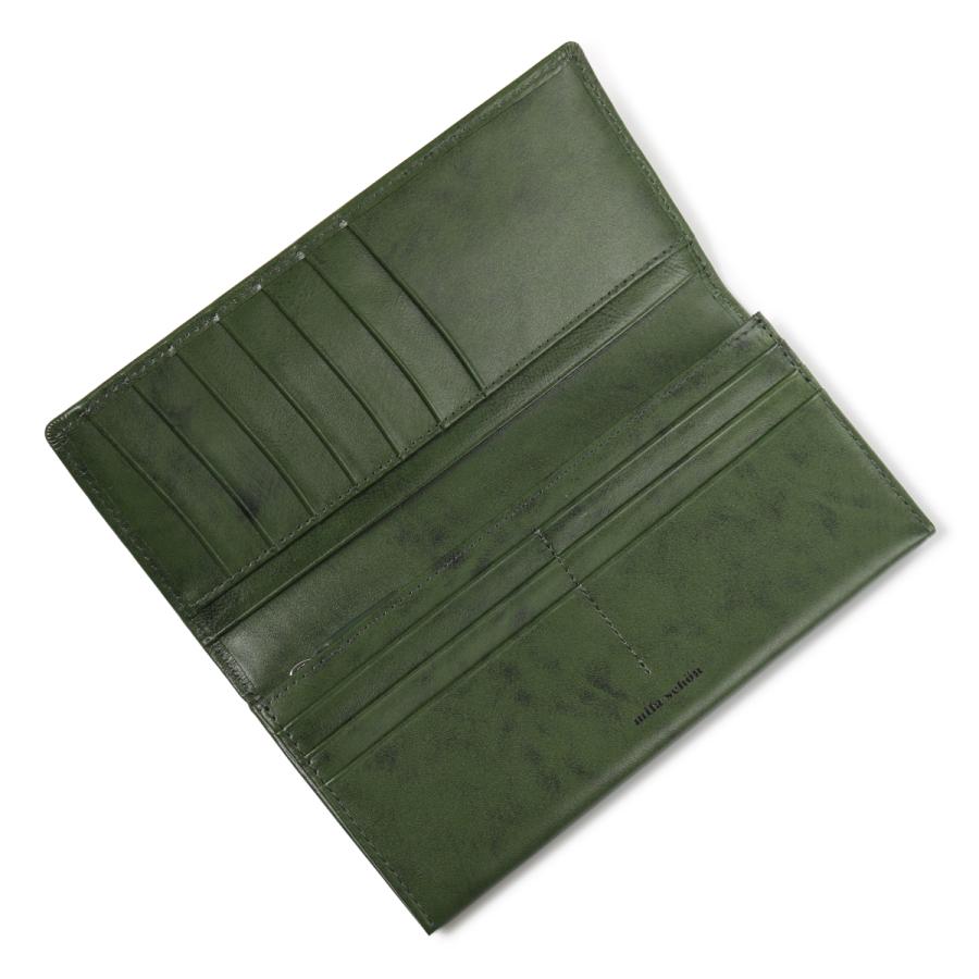 mila schon（ミラショーン） 長財布 かぶせ 本革 シャドウスムース