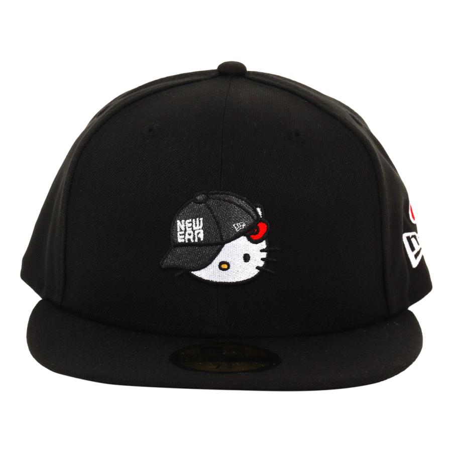 NEW ERA ハローキティ キャップ ブラック 59FIFTY ニューエラ キャップ キティちゃん コラボ ブラック 黒 : 帽子