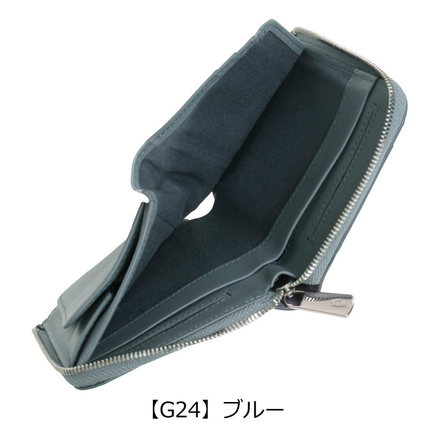 ラコステ 二つ折り財布 L字ファスナー ミニウォレット  ミニ財布  ショートウォレット メンズ レディースNF1671KP LACOSTE 本革 牛革  レザー ブランド  ギフト プレゼント LACOSTE（ラコステ） 二つ折り財布 L字ファスナー ミニ財布 ショート