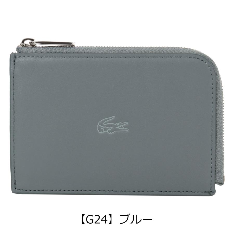 ラコステ カードケース  L字ファスナー 小銭入れ ケース  フラグメントケース  ミニ財布 ショートウォレット メンズ レディースNF1673KP LACOSTE 本革 牛革  レザー ブランド  ギフト プレゼント LACOSTE（ラコステ） カードケース L字ファスナー 小銭入れ コイン