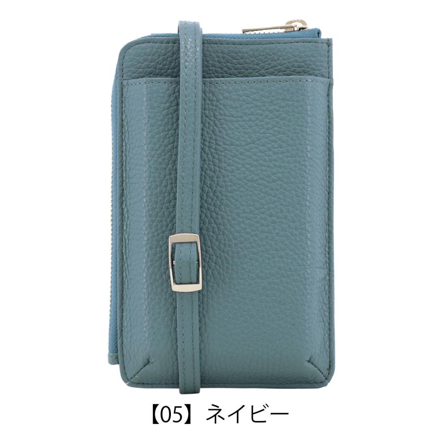 Parri's　イタリア製　パイソン　ウォレットショルダー　見切り処分 パイソン スマホショルダー メンズ レディース 本革 紫色 パープル