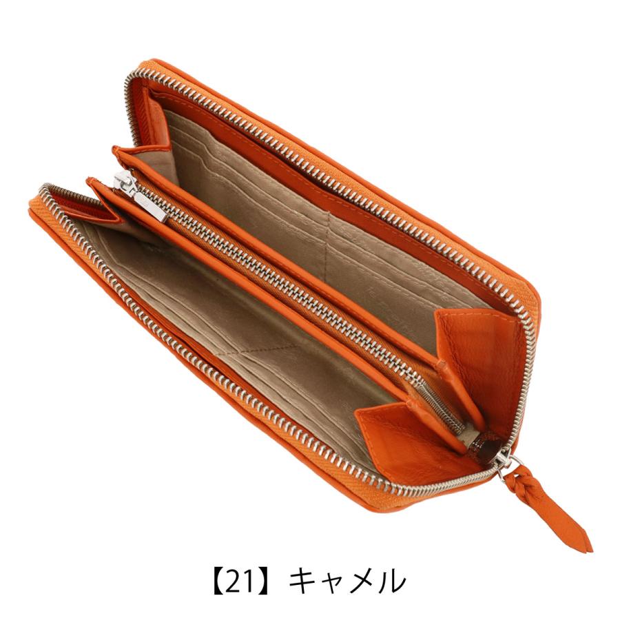 えーけー新品プレリーギンザ長財布ラウンドファスナー　茶色　馬革　レザー le prairies（ルプレリー） ギンザ 長財布 羊革 ラウンドファスナー 本