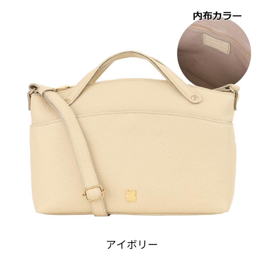 美品】efffy バッグ 2WAY ピンクベージュ 牛革 日本製 ゴールド金具 