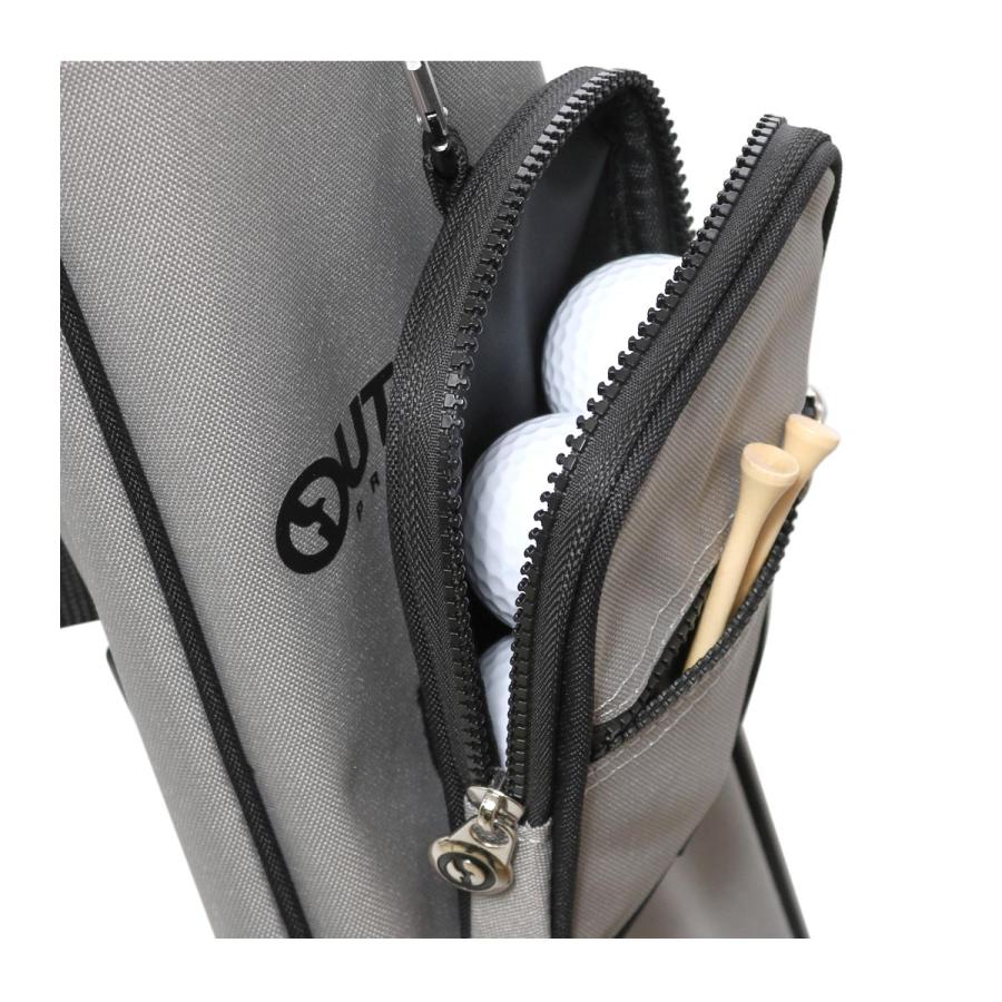 新品 OUTDOOR GOLF アウトドア ゴルフ セルフスタンド グレー アウトドアプロダクツ ゴルフ セルフスタンド クラブケース 2分割 4.5