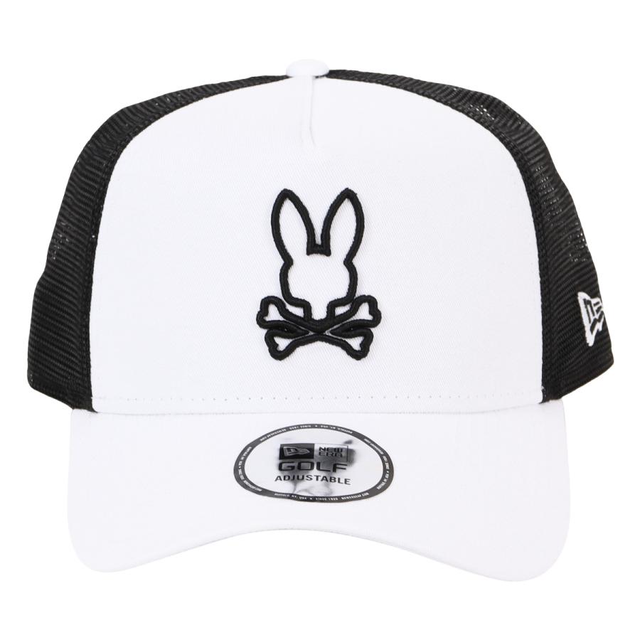 PSYCHO BUNNY メッシュキャップ ホワイト Psycho Bunny（サイコバニー） ゴルフ キャップ 帽子 ニューエラ