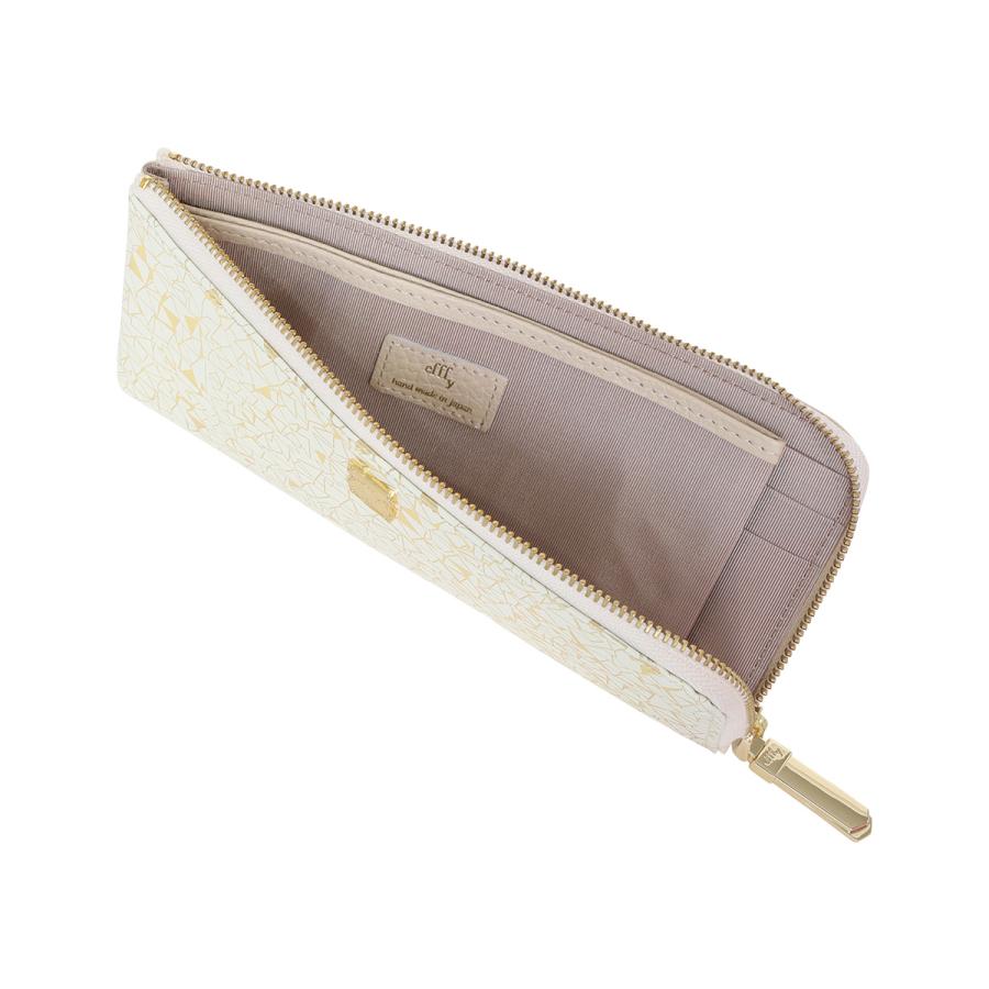 【レビュー投稿で+5％還元】長財布 L字ファスナー 本革 日本製 薄型 レディース エフィーPD3-036 efffy | 牛革 日本製 箔押し 三角 総柄 薄い クリスマス_mp クリスマス_wp efffy（エフィー） 長財布 L字ファスナー 本革 日本製 薄型 レディース