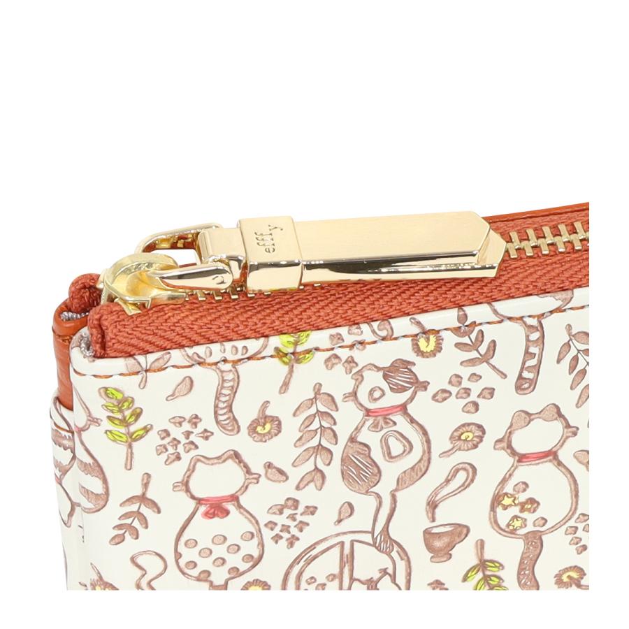 新品未使用❗️友禅文庫 × efffy 猫柄/ 牛革 / 箱・ノベルティ付き efffy（エフィー） 長財布 L字ファスナー レディースPD3-042 efffy