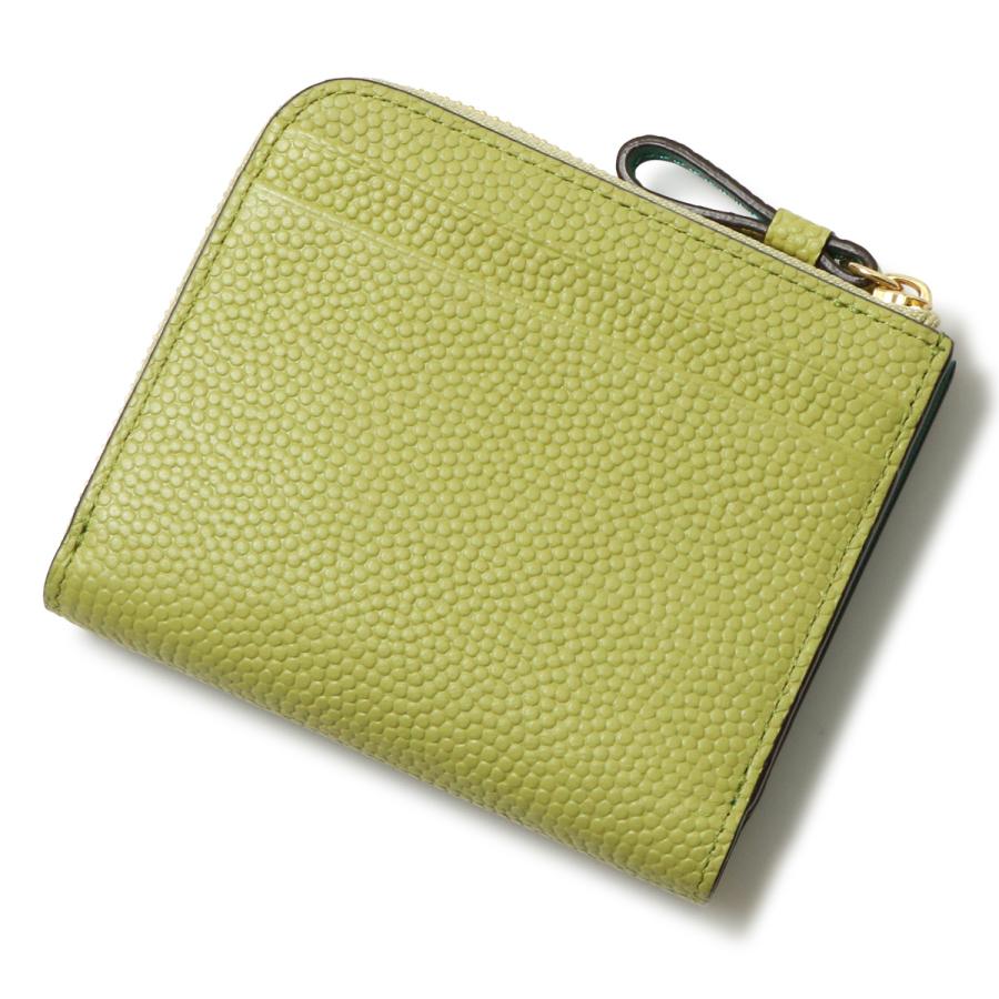 ペレボルサL字二つ折り財布 イエロー寄りのベージュ ペレボルサ PELLE BORSA L字ファスナー財布 （イエロー