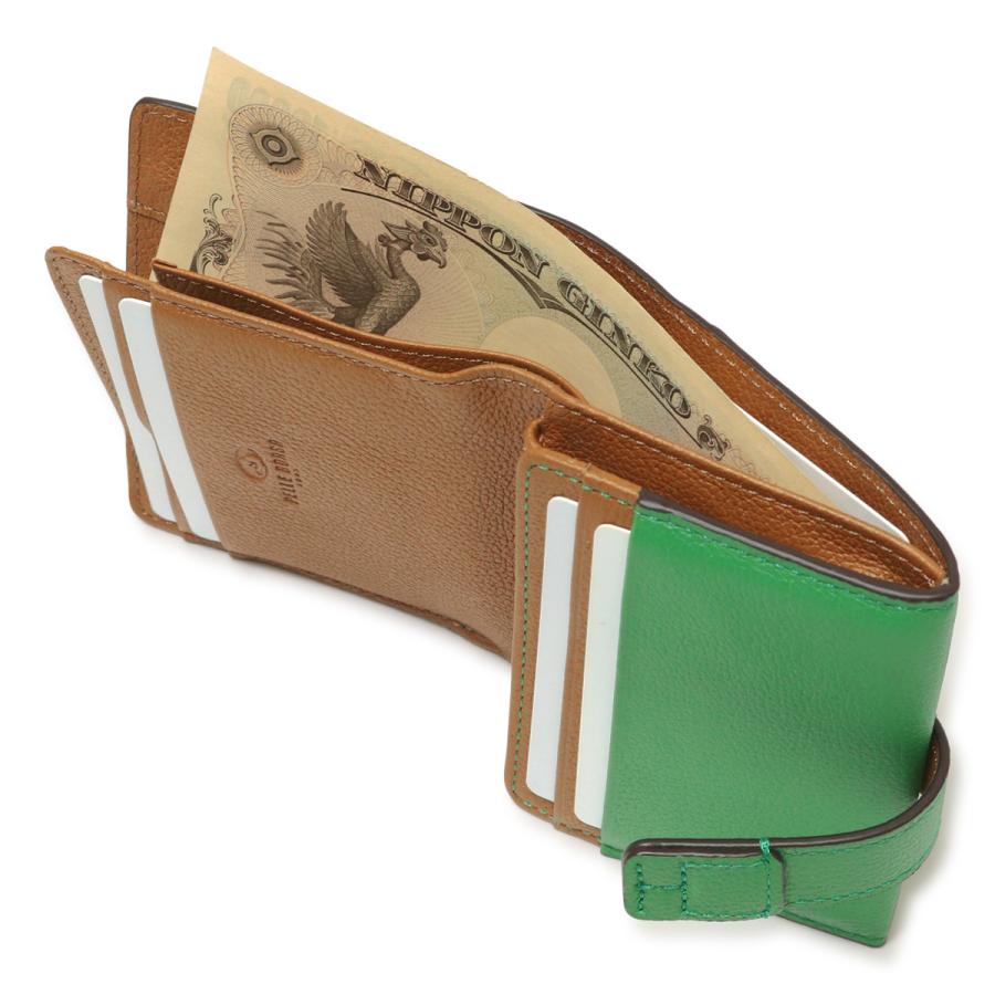 ペレボルサ 二つ折り財布 PELLE BORSA ペレボルサ 財布 二つ折り 本革 薄型 薄い