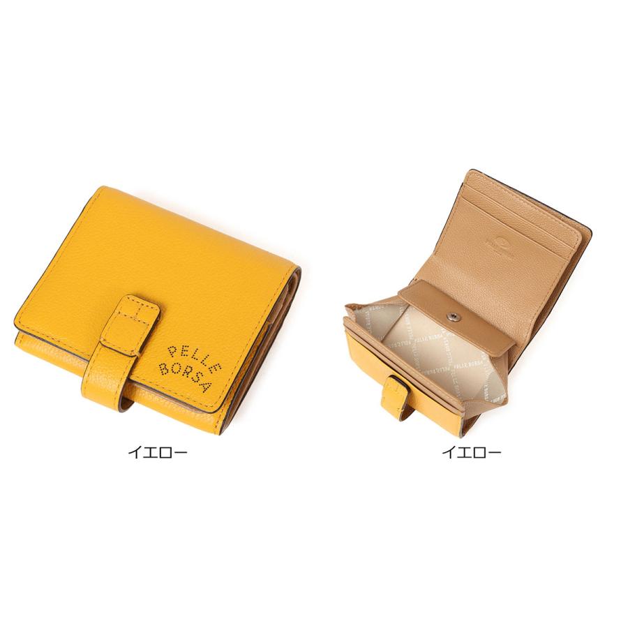 PELLE BORSA（ペレボルサ） 財布 二つ折り ミニ財布 二つ折り財布 本革