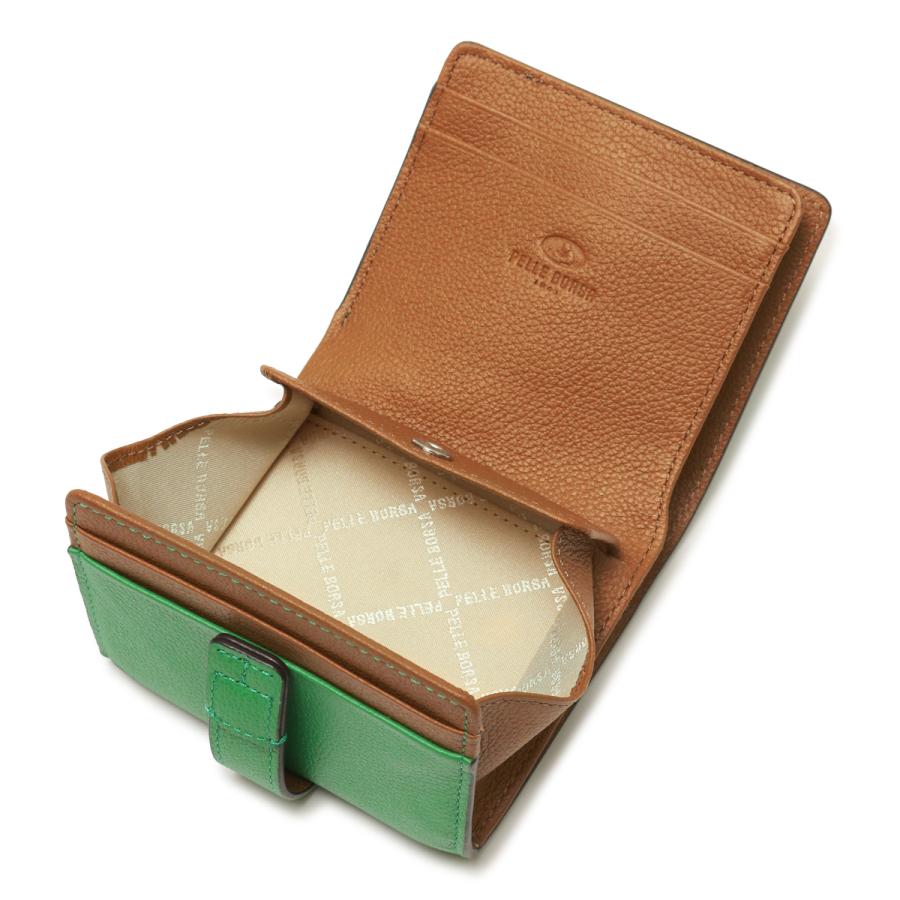 ペレボルサ　折りたたみ財布 PELLE BORSA（ペレボルサ） 財布 二つ折り ミニ財布 二つ折り財布 本革