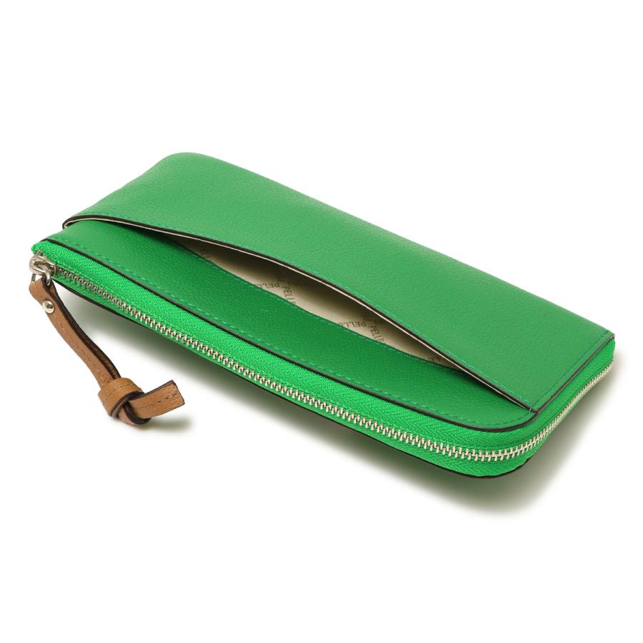 ペレボルサ 長財布 本革 L字ファスナー レディース 7204 ベリーグッズ PELLE BORSA 薄い 薄マチ コンパクト レザー 牛革の画像