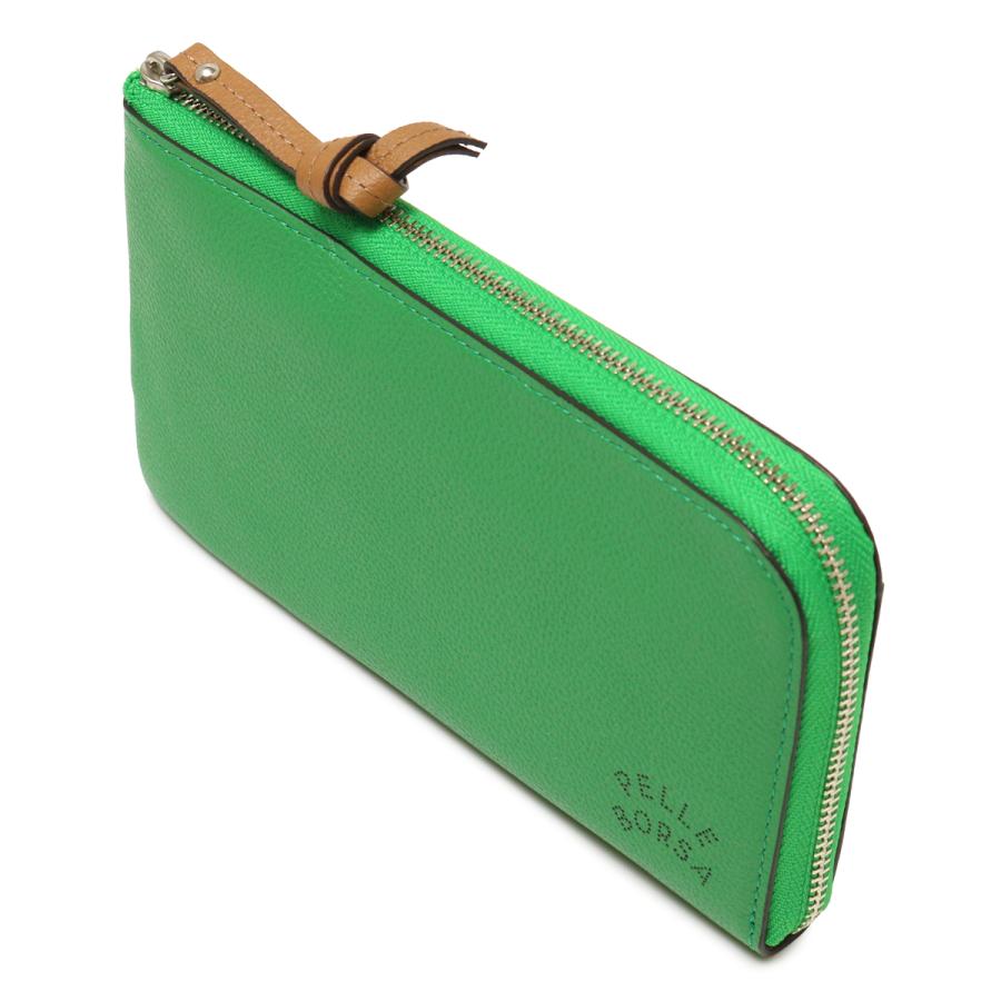 ペレボルサ 長財布 本革 L字ファスナー レディース 7204 ベリーグッズ PELLE BORSA 薄い 薄マチ コンパクト レザー 牛革の画像