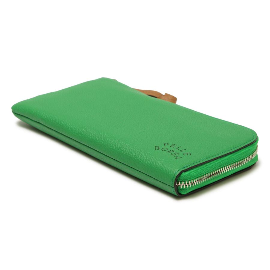 ペレボルサ 長財布 本革 L字ファスナー レディース 7204 ベリーグッズ PELLE BORSA 薄い 薄マチ コンパクト レザー 牛革の画像