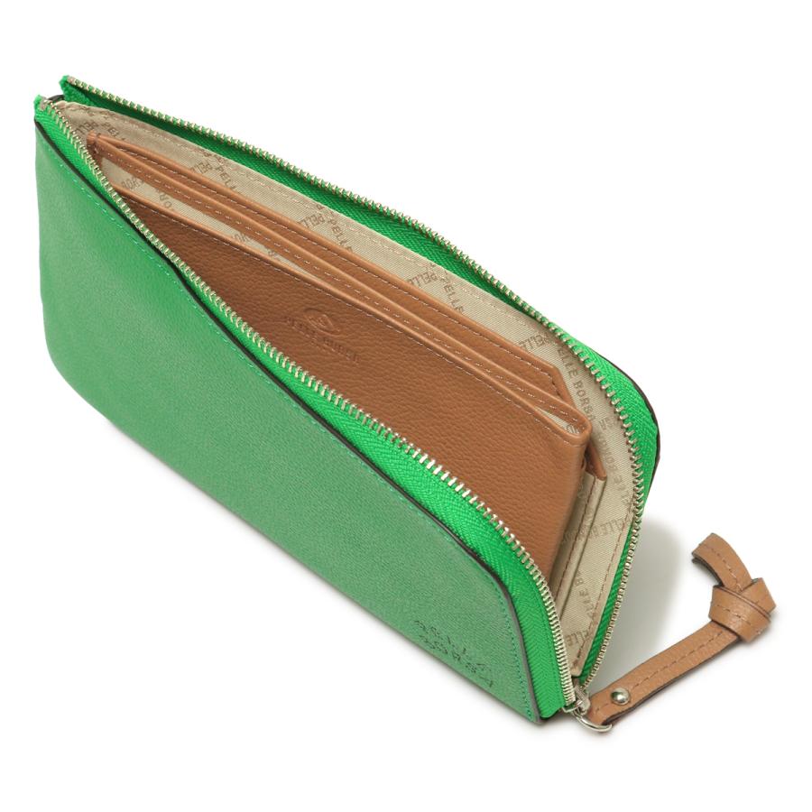 ペレボルサ 長財布 本革 L字ファスナー レディース 7204 ベリーグッズ PELLE BORSA 薄い 薄マチ コンパクト レザー 牛革の画像