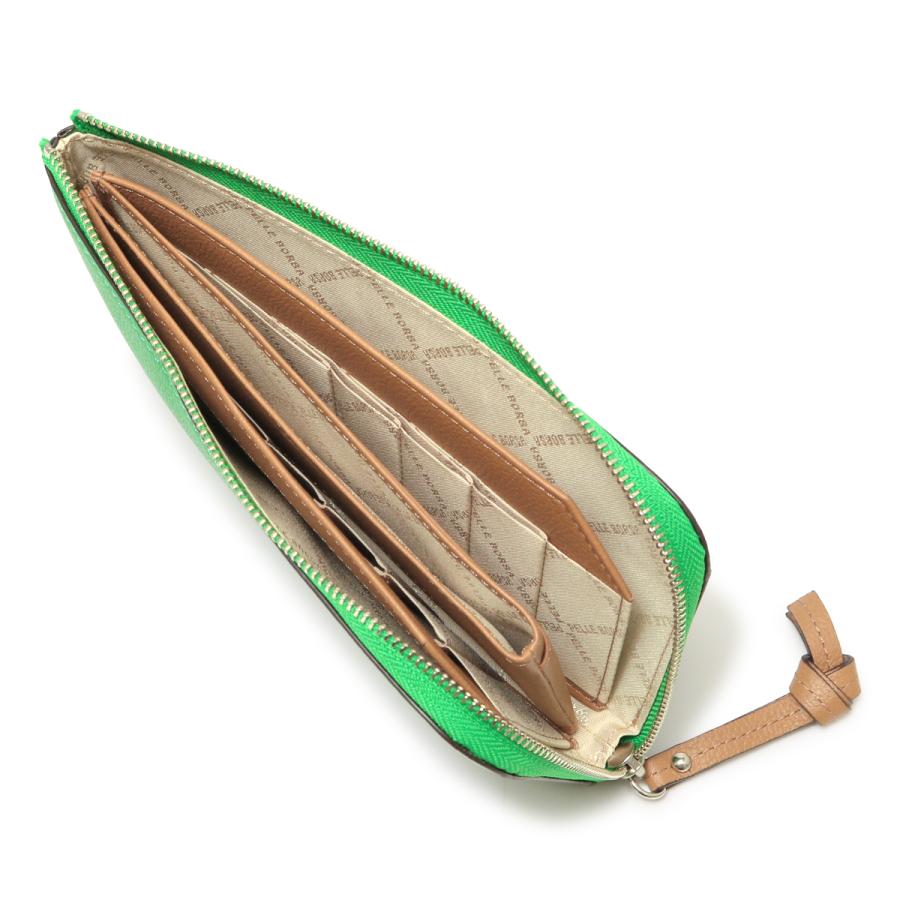 ペレボルサ 長財布 本革 L字ファスナー レディース 7204 ベリーグッズ PELLE BORSA 薄い 薄マチ コンパクト レザー 牛革の画像