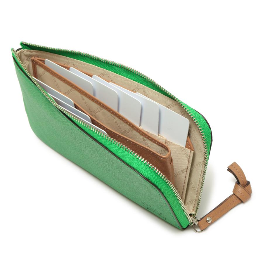ペレボルサ 長財布 本革 L字ファスナー レディース 7204 ベリーグッズ PELLE BORSA 薄い 薄マチ コンパクト レザー 牛革の画像