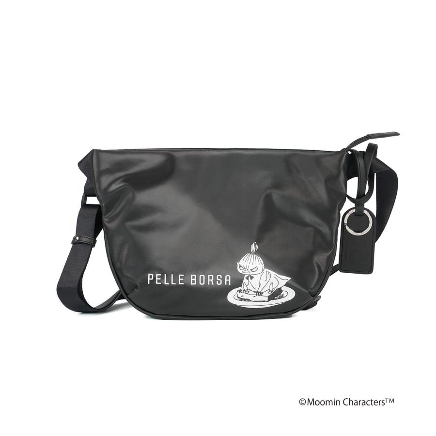 【美品】PELLE BORSA ペレボルサ ムーミン コンフィーショルダーバッグ ムーミン×ペレボルサ「スナフキン」 PELLE BORSA ショルダーバッグ